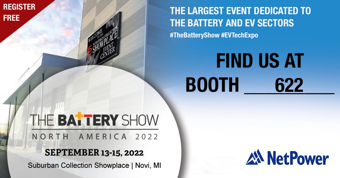 NetPower booth at The Battery Show and Electric and Hybrid Vehicle Technology Expo North America